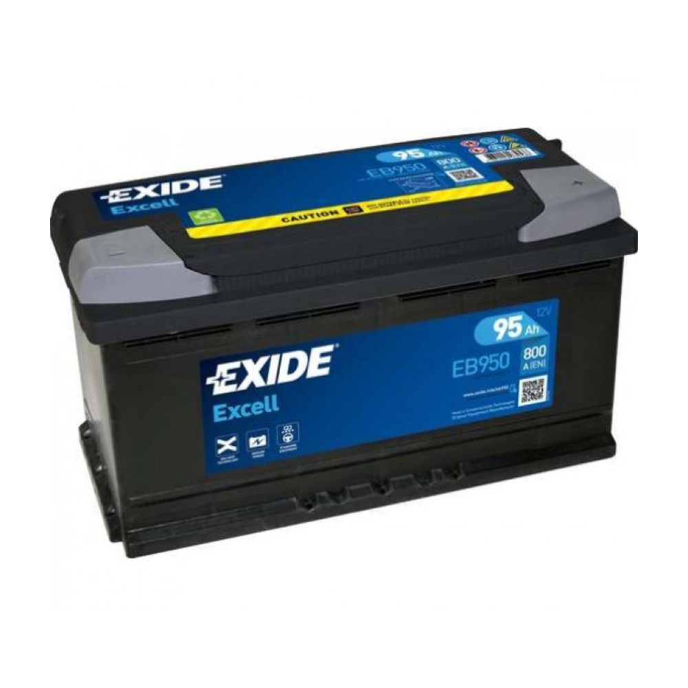 Baterie auto Exide Excell EB950 – 12 V 95 Ah 800 A EN, putere extremă și durabilitate pentru autoturisme moderne